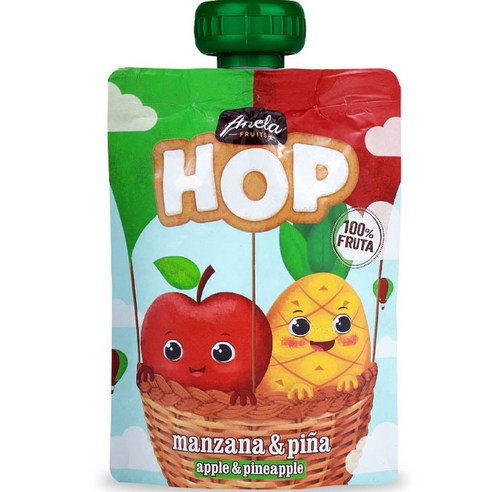 아넬라 HOP 과일 퓨레, 혼합맛(사과/파인애플), 100g, 1개