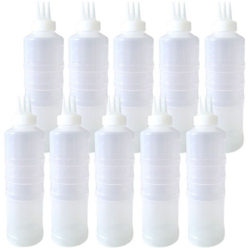 일상속반짝 국내생산 잘라쓰는 소스통 3구 뚜껑 미포함, 10개, 600ml