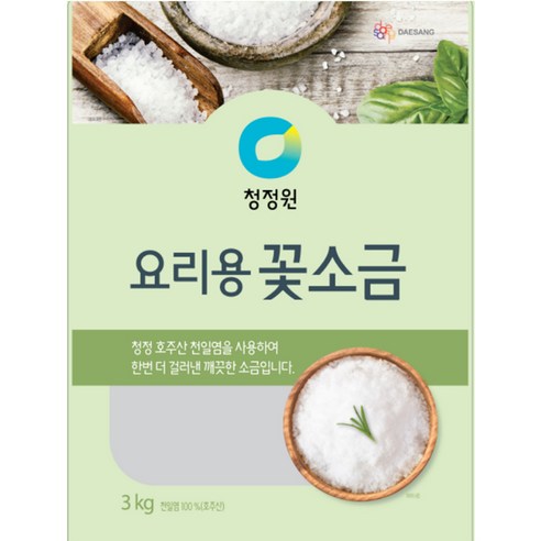 청정원 요리용 꽃소금, 3kg, 3개