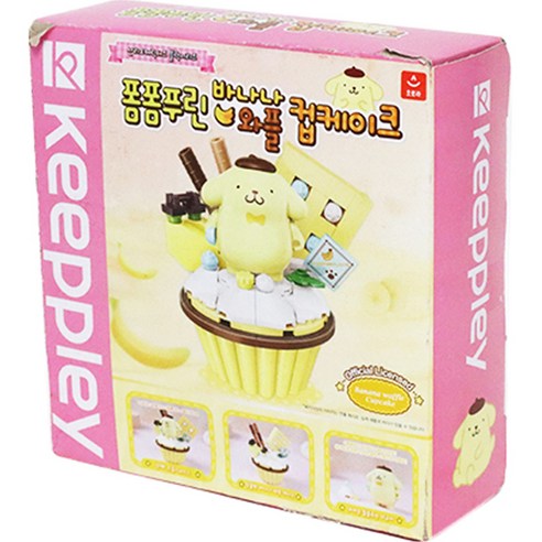산리오 블록 폼폼푸린 바나나 와플 컵케이크, 1개