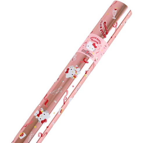 산리오 증착포장지 헬로키티 53cm x 15m, 레드, 1개