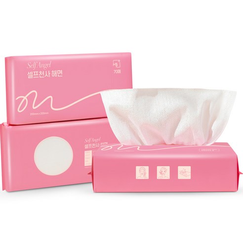 셀프천사 클렌징 일회용 해면 70p, 3개