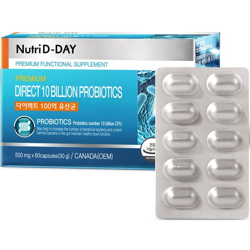 뉴트리디데이 다이렉트 100억 유산균 프로바이오틱스 30g, 60정, 1개