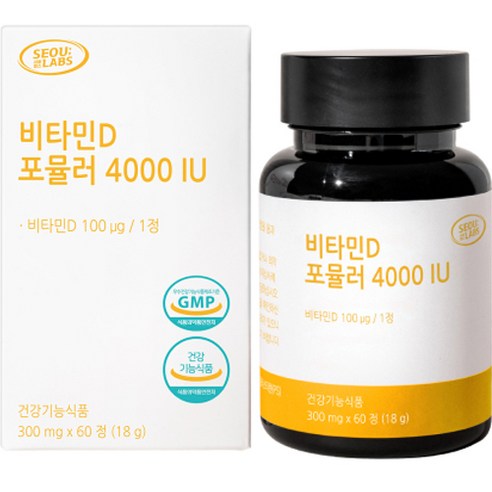 서울랩스 포뮬러 4000 IU 비타민D 18g, 60정, 1개