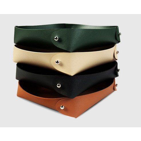 잃어버린 물건 찾기, 이제 그만! 노마드 스퀘어 가죽 트레이로 깔끔한 정리 습관 만들기