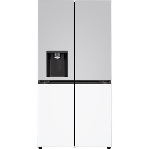 고급스러운 메탈 디자인과 다양한 기능을 제공하는 LG전자 디오스 오브제컬렉션 4도어 매직스페이스 얼음정수기 냉장고