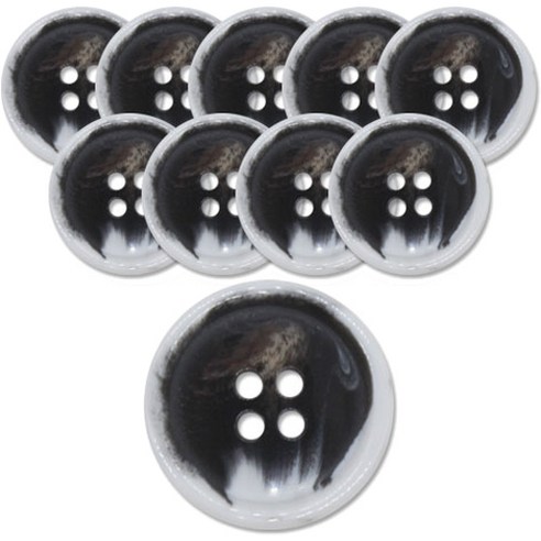 동대문단추왕 단추 21mm HP-947, 블랙 505, 10개