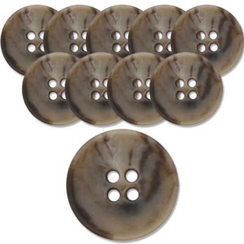 동대문단추왕 1189 반광 단추 20mm, 43 카키브라운, 10개