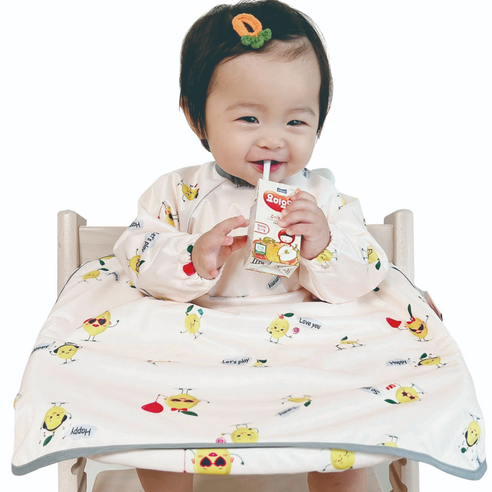 벨베이비 식탁일체형 방수 턱받이 긴팔 완전커버 오리지날, (리뉴얼)해피레몬, 1개, 1개입