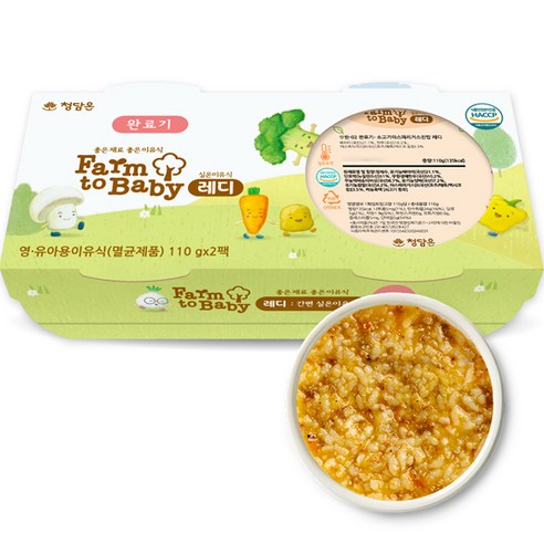 팜투베이비 레디 실온이유식 완료기 소고기아스파라거스진밥, 110g, 2개