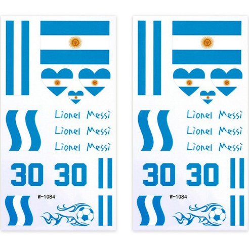 블루리빙 월드컵 축구 국기 타투 스티커 2p, 옵션05, 1개