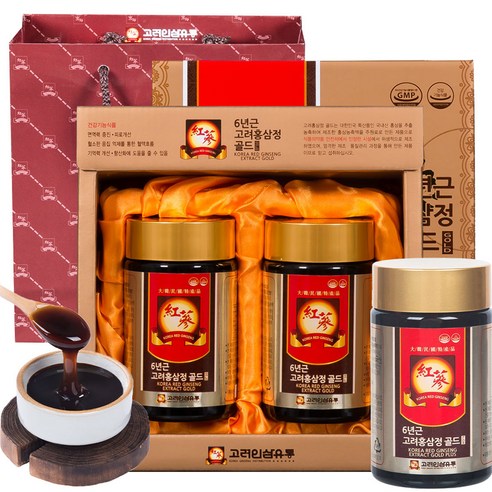 정관장홍삼정 고려인삼유통 6년근 고려홍삼정 골드 플러스 250g x 2p + 쇼핑백 세트, 2개 Best Top5