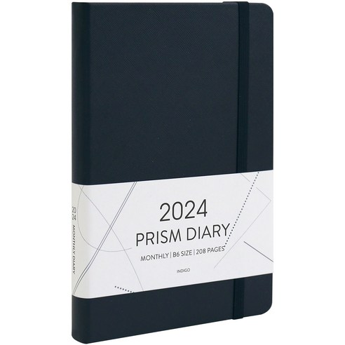 인디고 2024 프리즘 먼슬리 날짜형 다이어리, 딥네이비