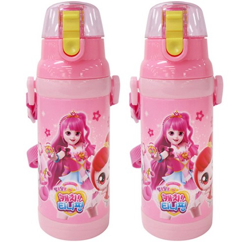 알쏭달쏭 캐치티니핑 안심락원 터치 물병 2p, 혼합색상, 470ml