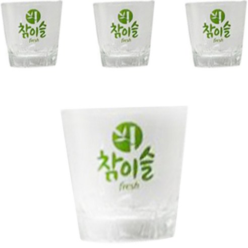 참이슬 프레쉬 소주잔, 투명, 4개