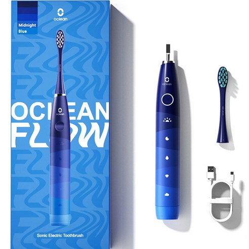 oclean 플로우 음파 전동칫솔, FLOW(블루), 블루, 1개, 나잇 블루