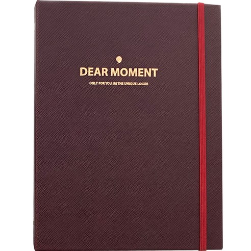 제이로그 DEAR MOMENT 3공 바인딩 다이어리 커버 A5, 팬톤 제스터 레드, 1개