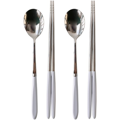 소소모소 마카롱 수저 2인 세트, 라일락, 숟가락 2p + 젓가락 2p