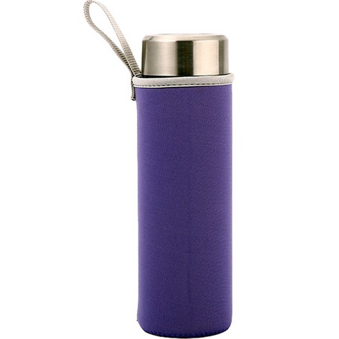 뷰레이티닷컴 베이크 무지 물병가방 360ml, 퍼플, 1개