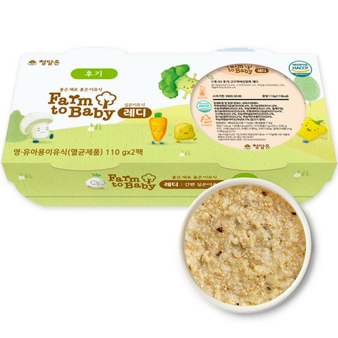 팜투베이비 레디 실온이유식 후기 레토르트영유아식, 고구마버섯닭죽, 110g, 2개