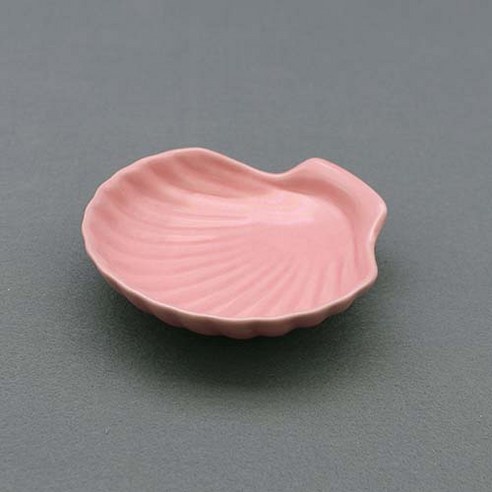 달소금 국산 도자기 조가비찬기, 핑크, 1개