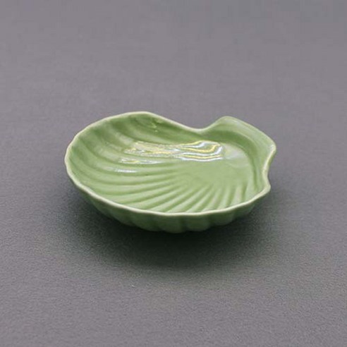 달소금 국산 도자기 조가비찬기, 그린, 1개