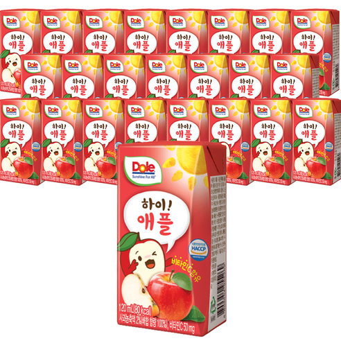 돌 하이 애플 주스, 사과, 120ml, 24개