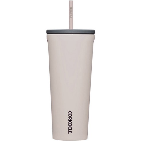 콕시클 대용량 투고 스텐 텀블러 710ml + 빨대뚜껑 + 스텐빨대 세트, 라떼