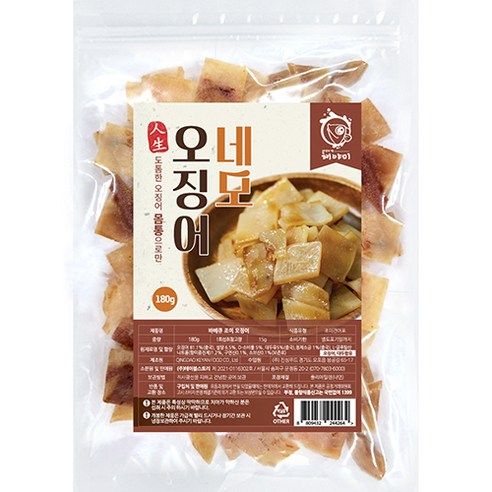 해야미 네모 오징어 180g, 1개