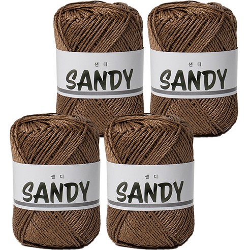 yarna 샌디 뜨개실 50g, 6 브라운, 4개