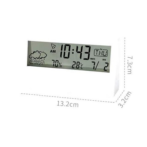 LCD 탁상 전자시계: 시간, 온도, 습도를 한눈에 확인