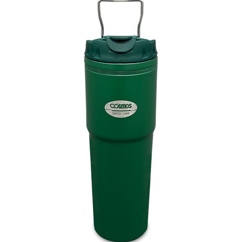 코스모스 등산 손잡이 보온 보냉 텀블러, 그린, 700ml, 1개