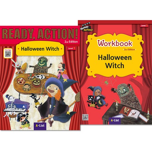 Ready Action 2nd Edition Level 1 Halloween Witch + Workbook 세트, A*LIST