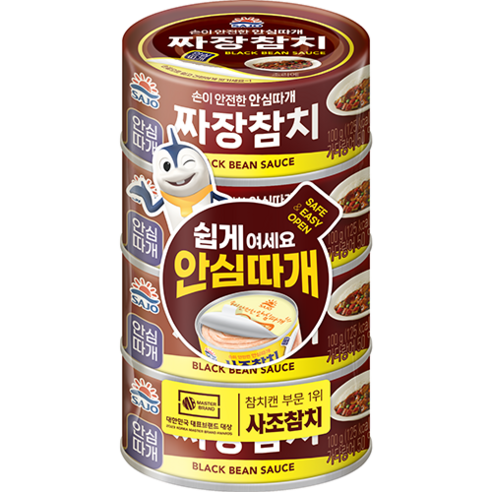 사조 짜장참치, 4개, 100g