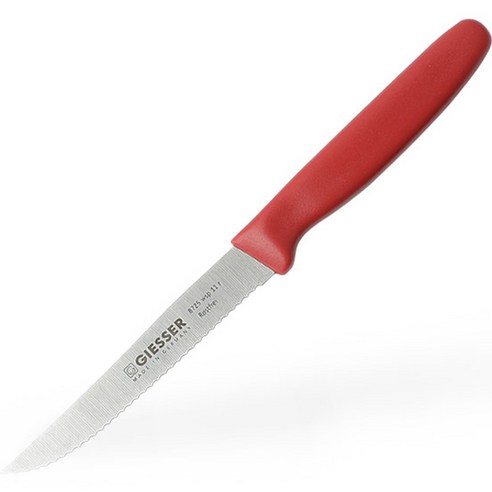 기셀 톱니 스테이크 나이프 11cm 8725wsp-11r, 레드, 1개