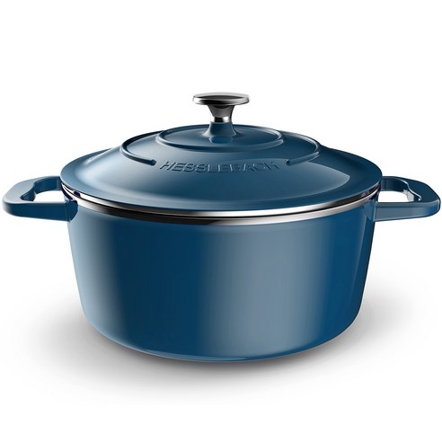 헤슬바흐 인덕션 스테인리스 합금 주물냄비 2.7L, 너비 22cm x 높이 9.6cm, 딥라군(내부 버터크림)