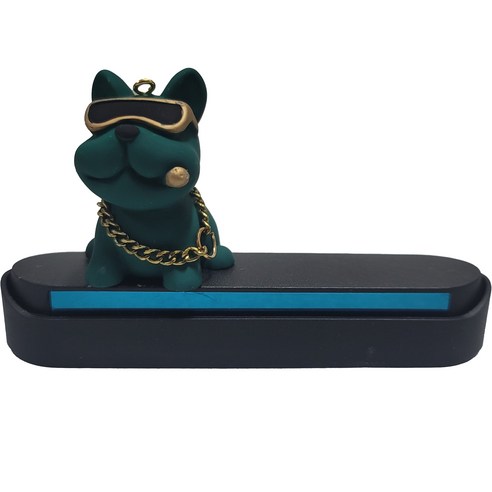 리버폭스 악당견 보스독 주차 번호판, 블랙 + 그린, 1개