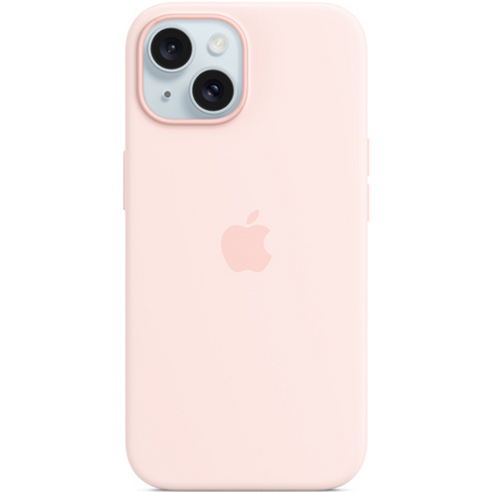 Apple 정품 아이폰15 시리즈 맥세이프 실리콘 케이스 아이폰15, 라이트 핑크 섬네일