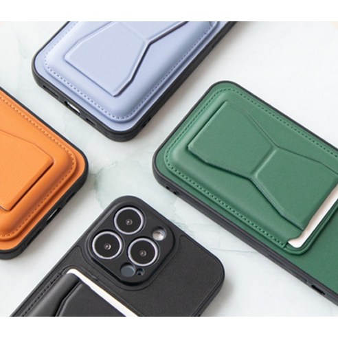 iRUDA 핑거 스트랩 일체형 카드 지갑 포켓 휴대폰 케이스
