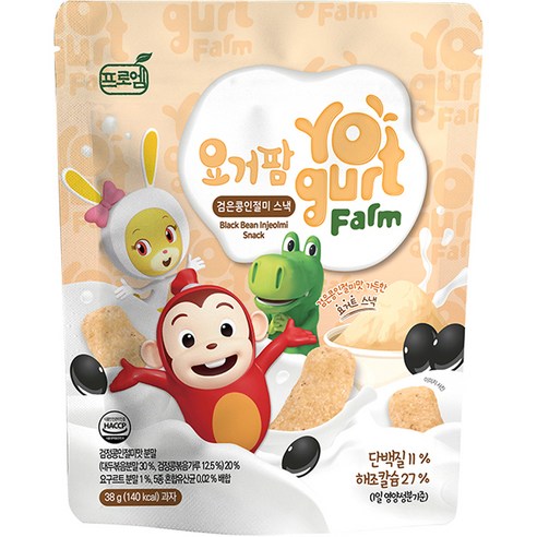 프로엠 코코몽 요거팜 검은콩인절미 스낵, 38g, 1개
