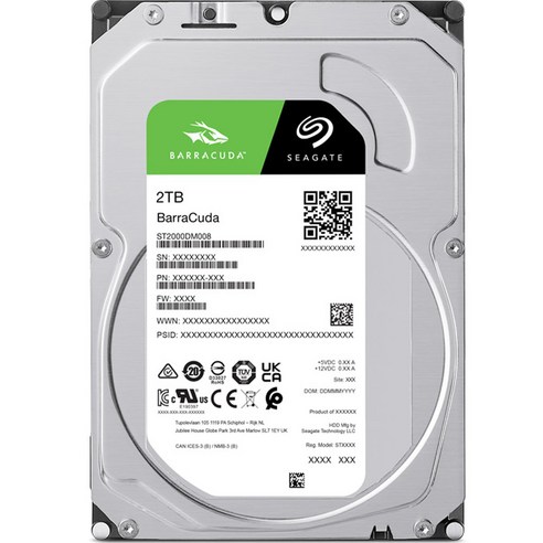 시놀로지 씨게이트 바라쿠다 HDD, ST8000DM004, 8TB