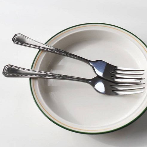 블룸엣홈 국산 스텐 레스토랑 양식기포크 대, 단품, 2개