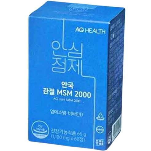 안국건강 안국 관절 MSM 2000 66g, 60정, 1박스