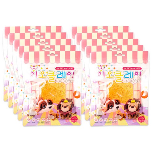 이오 유아용 폼클레이 10p, 살구, 50g