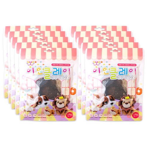 이오 유아용 폼클레이 10p, 검정, 50g