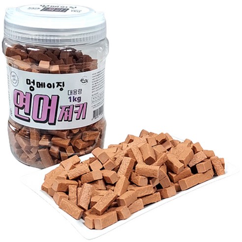 멍메이징 강아지 소프트 간식, 연어, 1kg, 1개