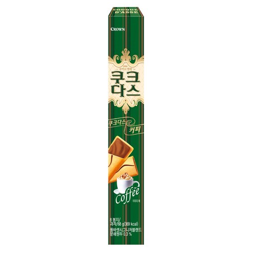 쿠크다스 롱쿠크다스 커피 8p, 68g, 30개