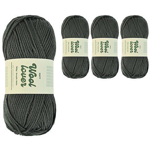 니뜨 울러버 뜨개실 100g, 11 다크그레이, 4개