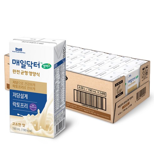 매일닥터 by셀렉스 완전균형영양식 고소한 맛, 190ml, 24개