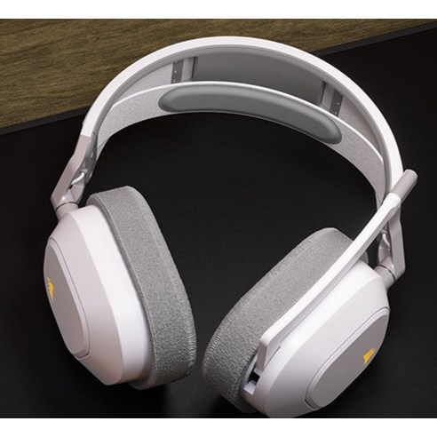 커세어 HS80 MAX RGB 무선 게이밍 헤드셋, 화이트